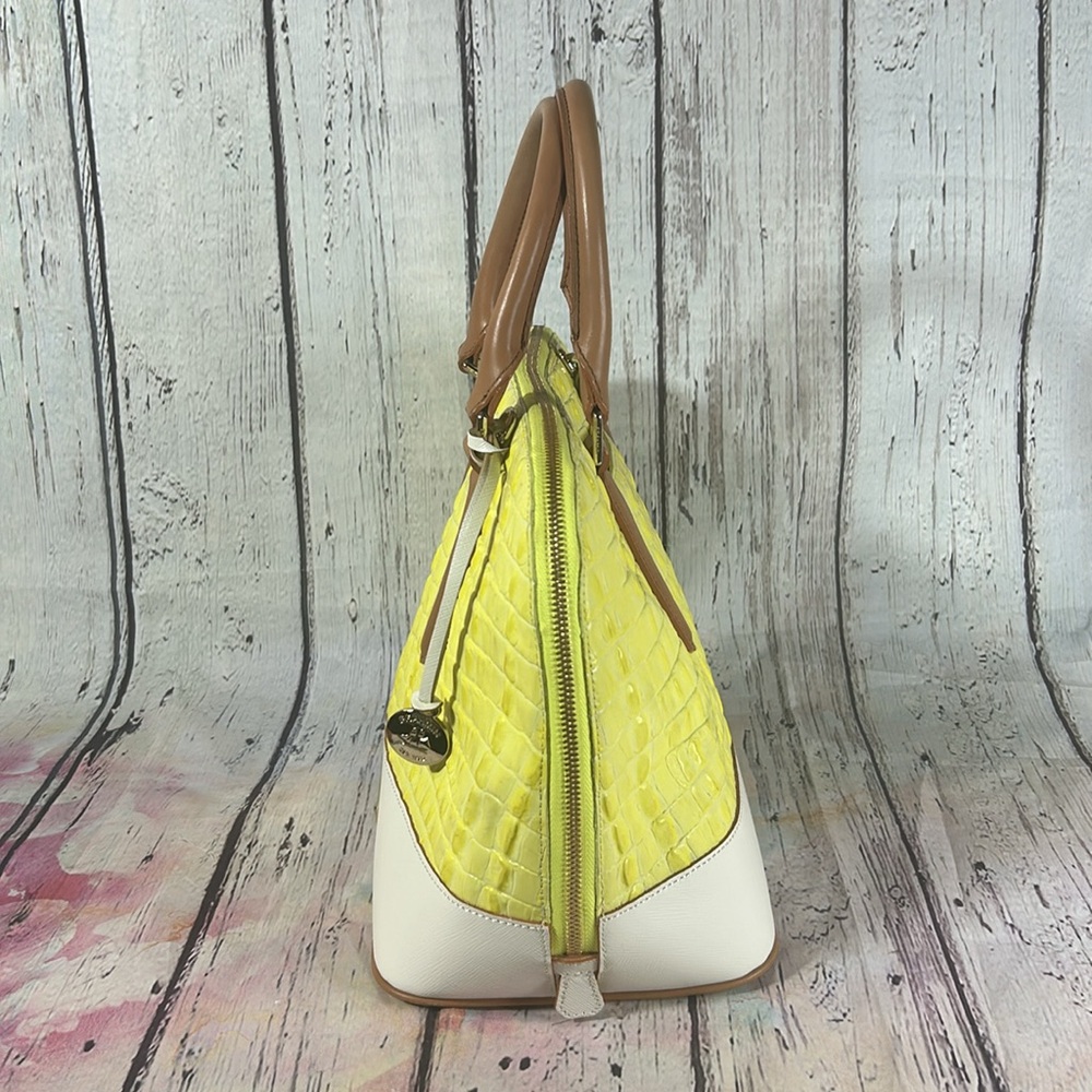 Brahmin Vivian Limelight La Scala Color Block Sat… - image 4